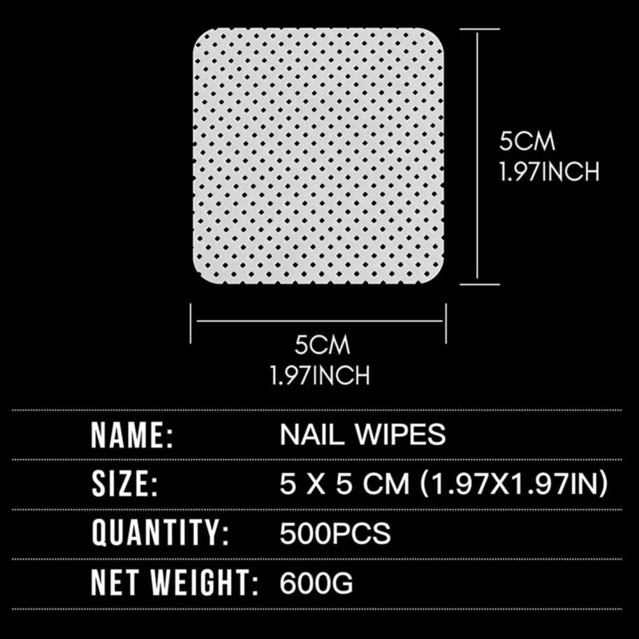 Makartt 500pcs Lint-Free Nail Wipes