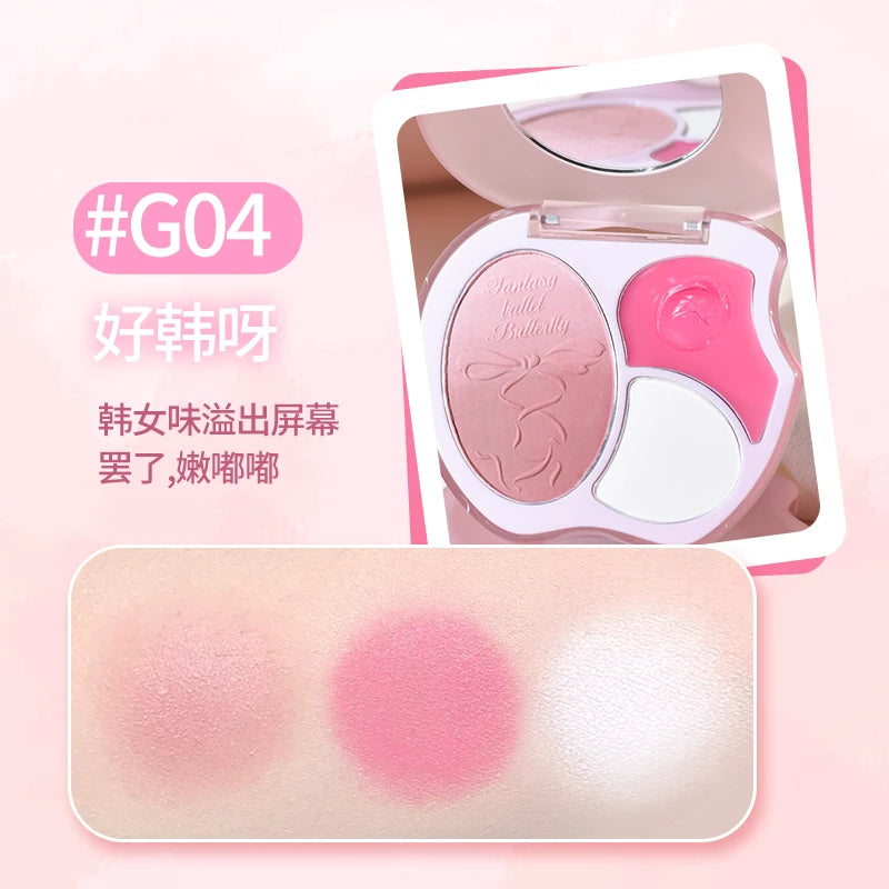 Gogotales Blush Highlight & Eyeshadow 3-in-1 Palette 9g