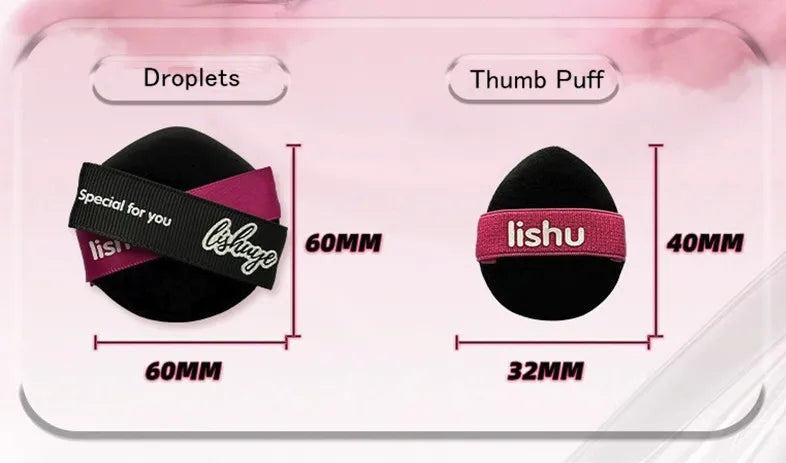 Lishu Set 5 Puff Make-up Nero