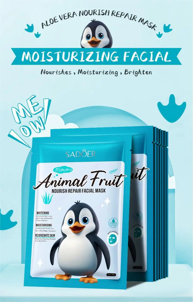 SADOER Kawaii Fruits Face Mask – Confezione da 8