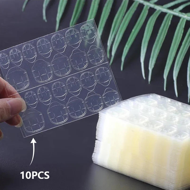 Nailpop Jelly Adesivi Biadesivi per Unghie Finte 5 o 10 Fogli