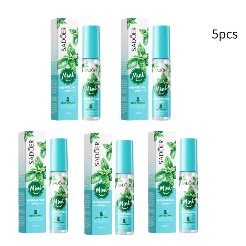SADOER Spray Rinfrescante per l’Alito alla Menta (3/5 Pezzi)