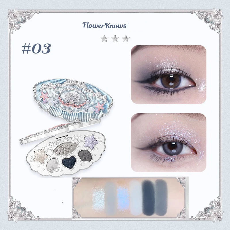 Flower Knows Shell's Jewel Collection – Palette Ombretti 6 Colori