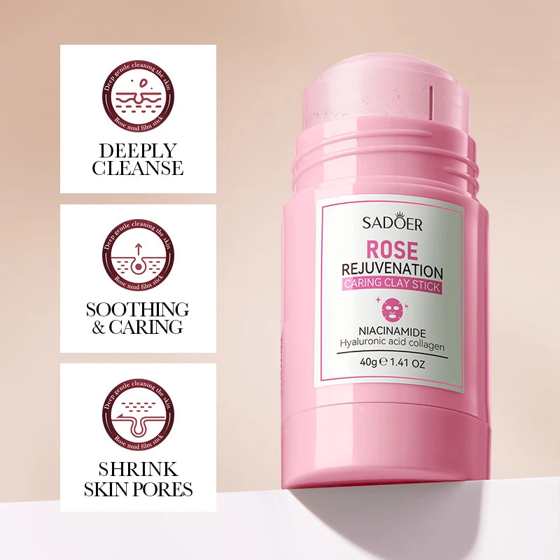 SADOER Rose Stick Clay Mask – Maschera Viso all’Argilla in Stick