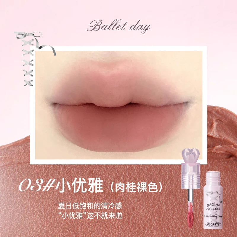 FLORTTE Little Bow Collection Creamy Matte Lip Cream 2.2g