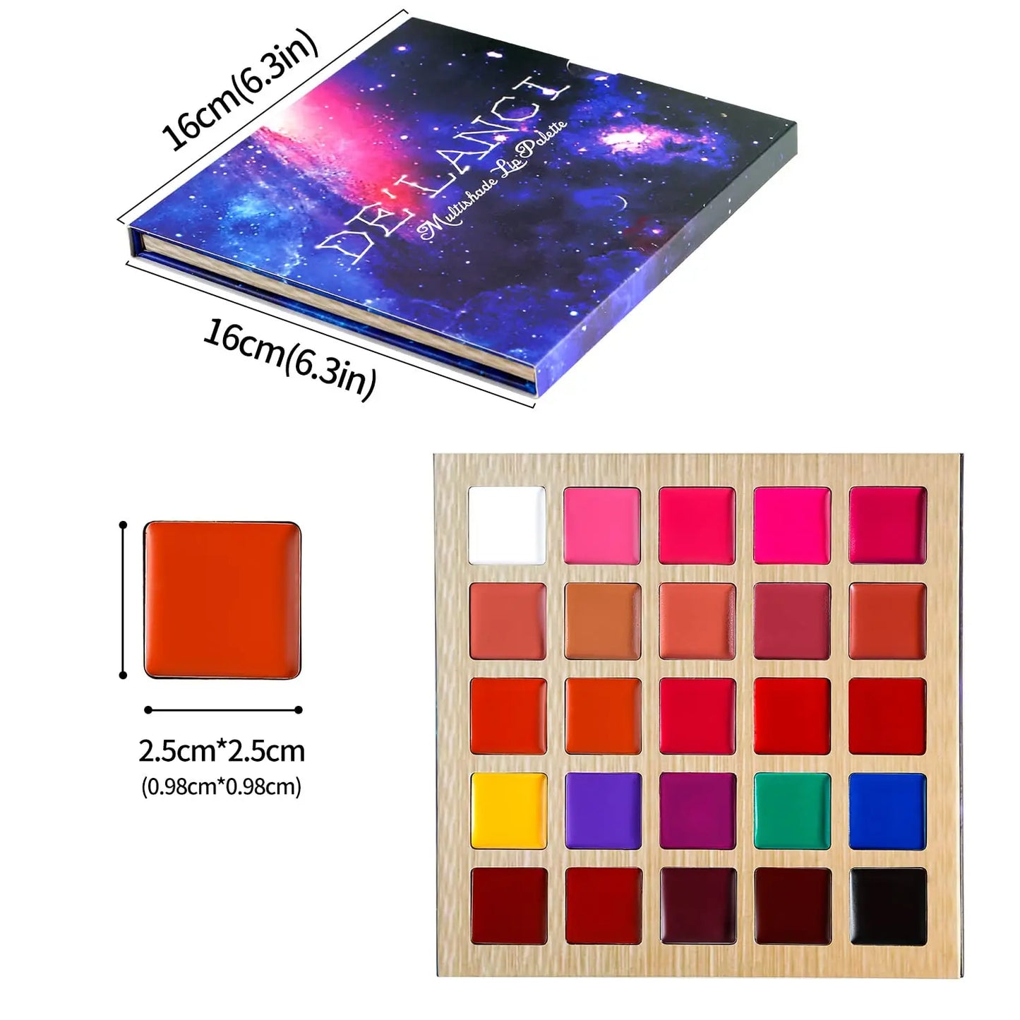 DE'LANCI 25 Color Matte Lip Palette