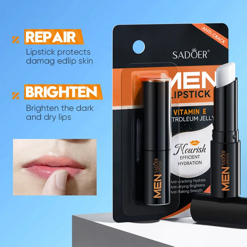 SADOER Men’s Lip Balm – Balsamo Labbra Idratante e Riparatore
