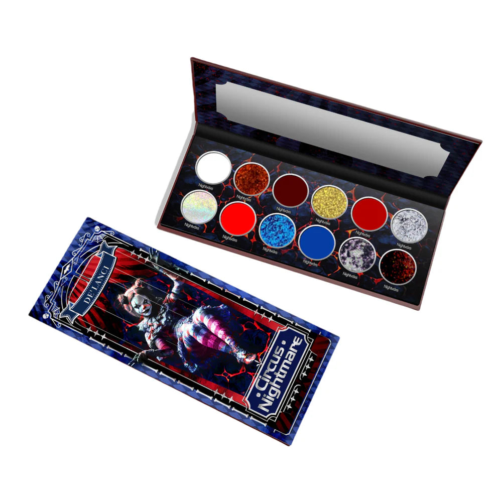 DE‘LANCI – Circus Nightmare 12-Color Red & Blue Eyeshadow Palette