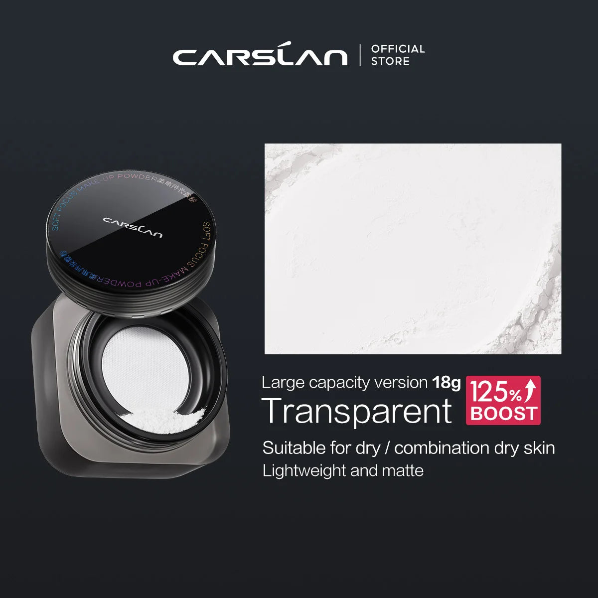 CARSLAN Black Magnetic Loose Powder – Cipria Lunga Tenuta