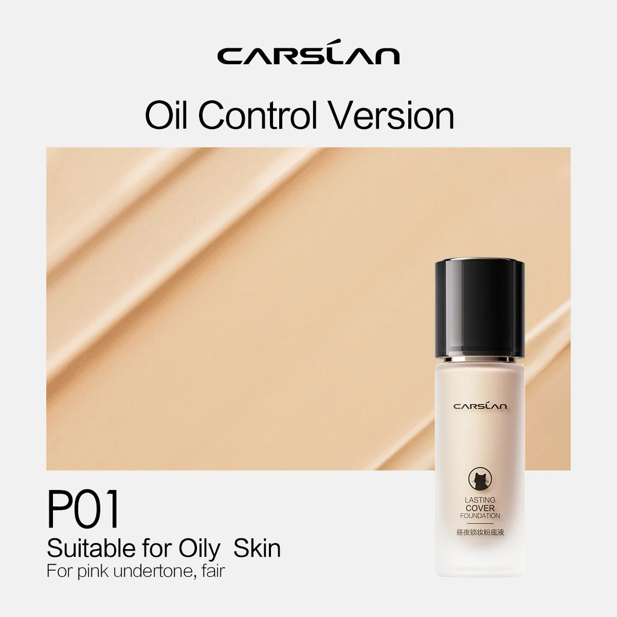 CARSLAN Long-Lasting Liquid Foundation – Full Coverage & Hydrating