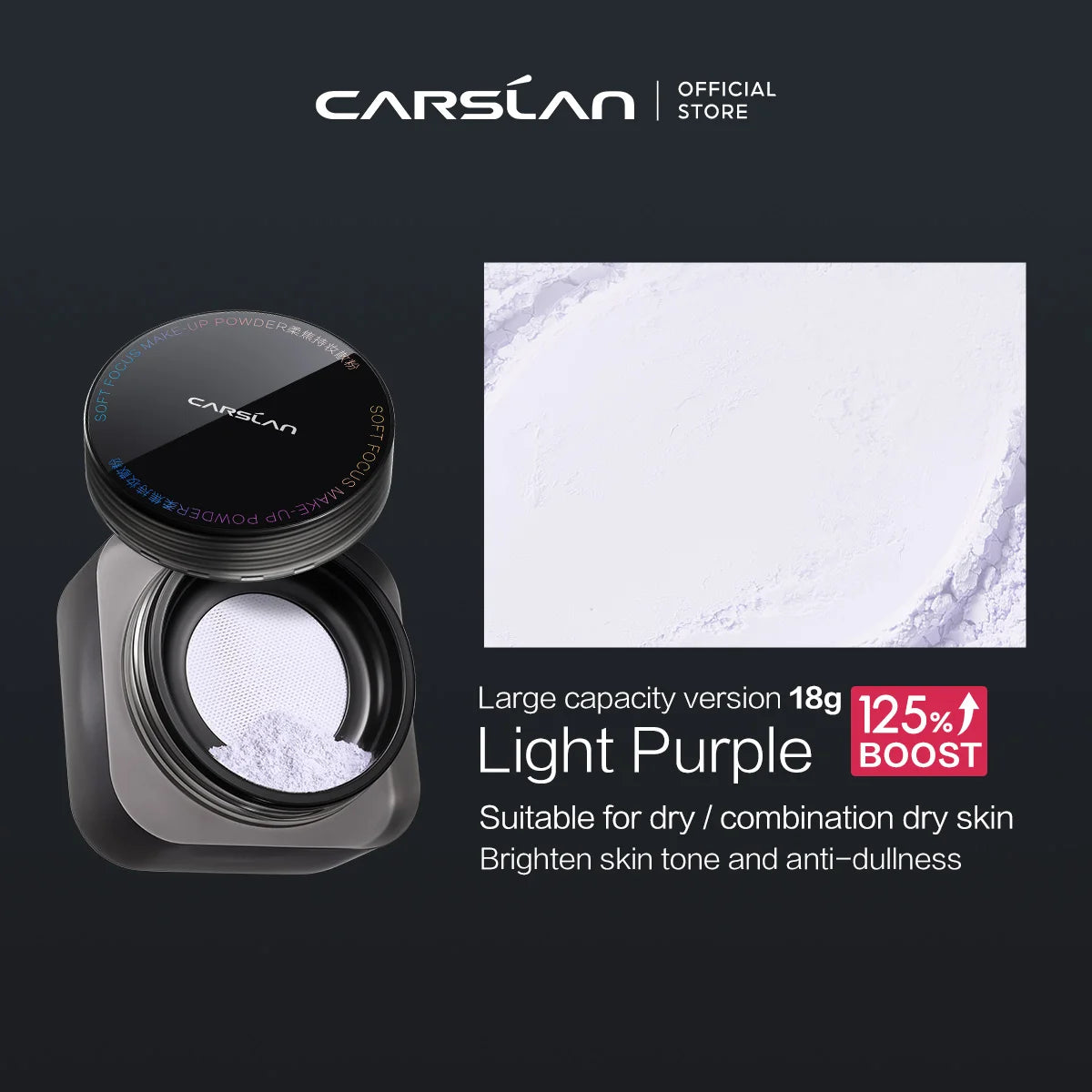 CARSLAN Black Magnetic Loose Powder – Cipria Lunga Tenuta