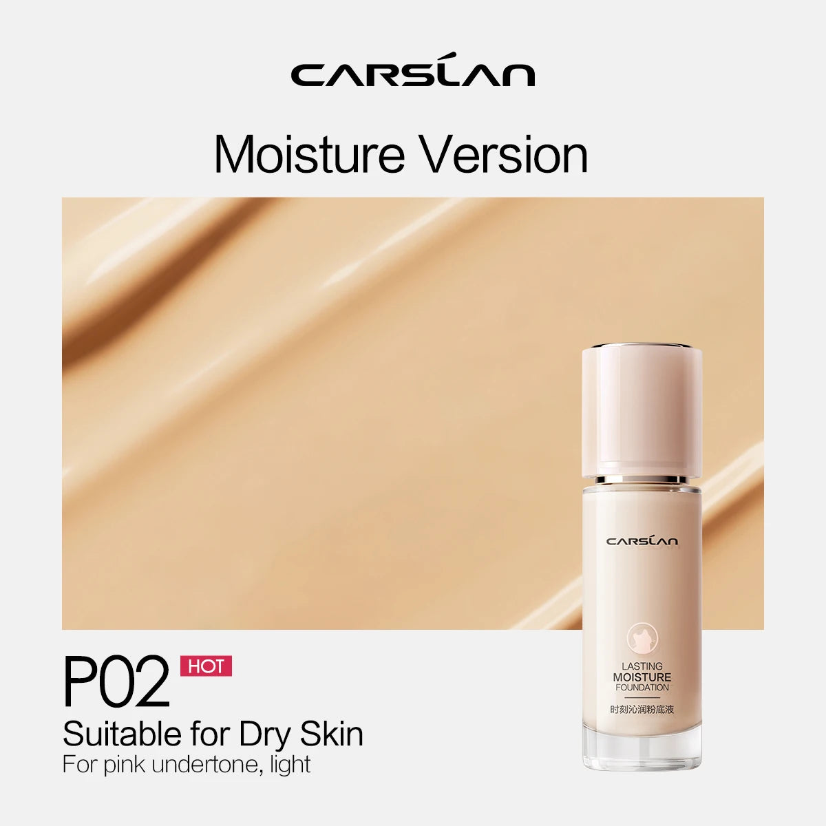 CARSLAN Long-Lasting Liquid Foundation – Full Coverage & Hydrating