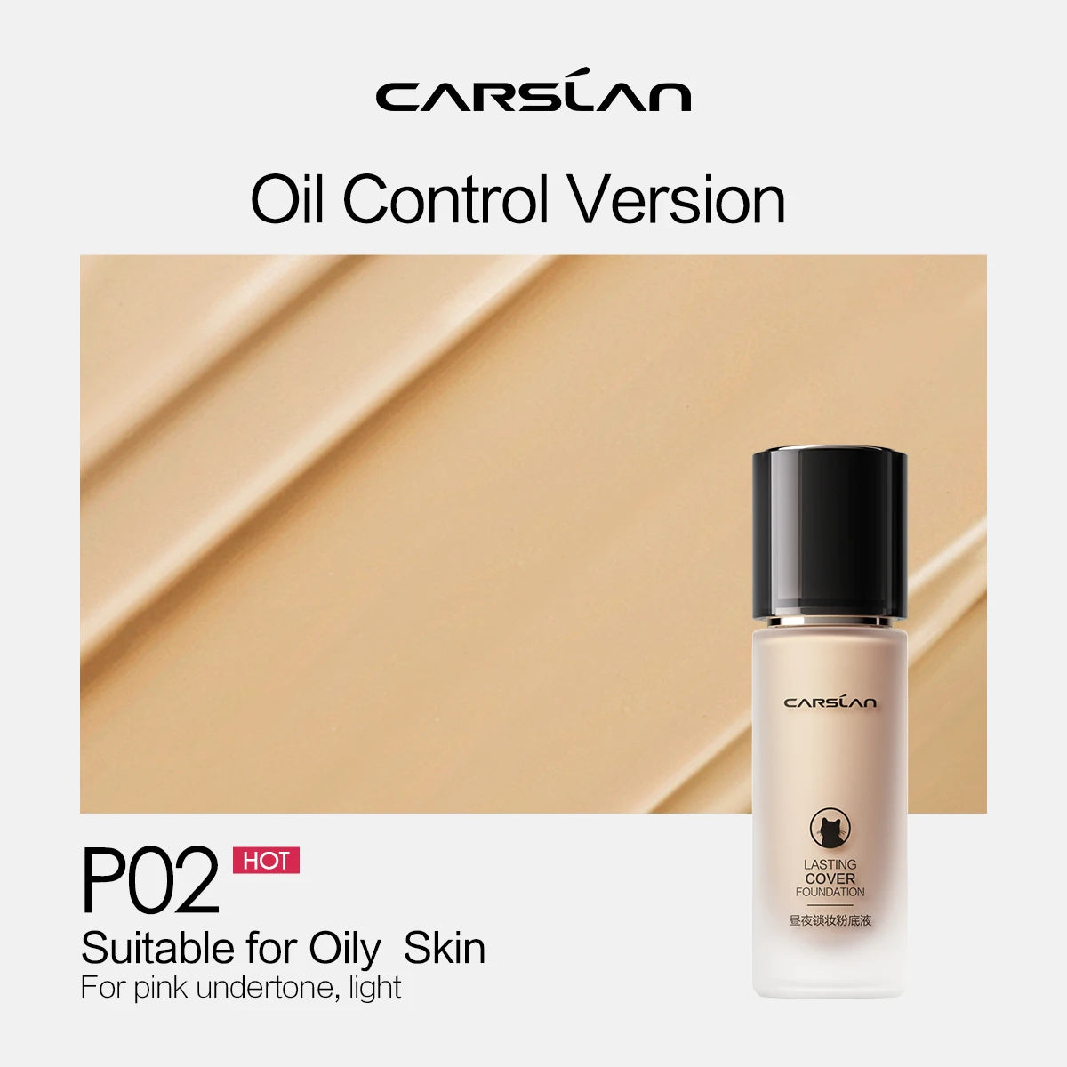 CARSLAN Long-Lasting Liquid Foundation – Full Coverage & Hydrating