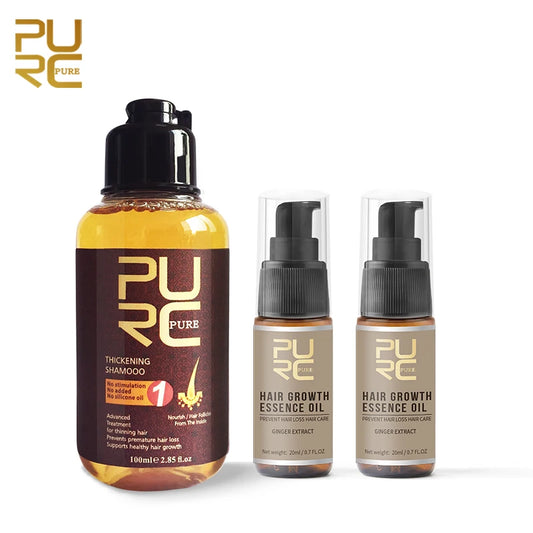 PURC Set Crescita Capelli al Ginseng & Zenzero – Shampoo + 2pz Olio