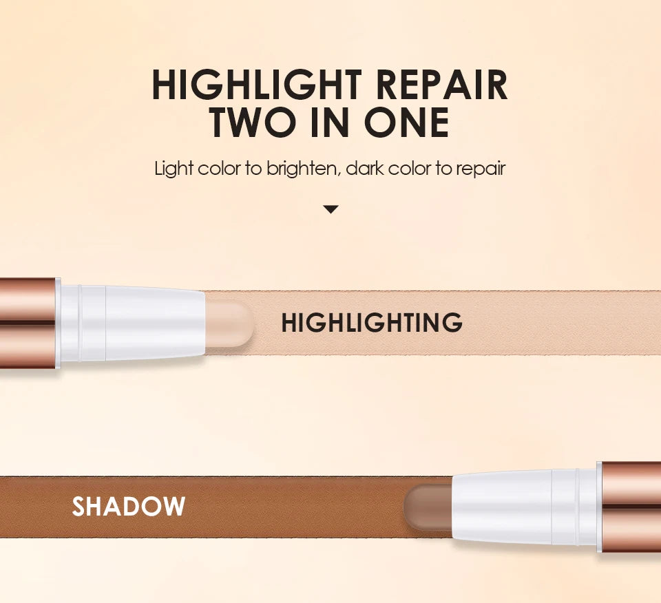 O.TWO.O Double Head Contour Stick – Highlight & Bronzer