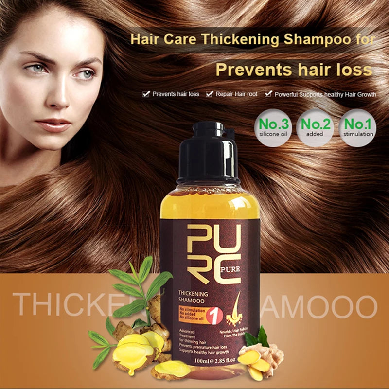 PURC Shampoo Concentrato al Ginseng per Capelli Diradati