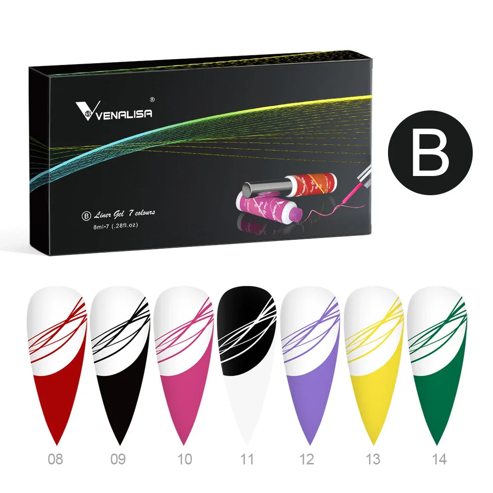 Venalisa Kit Liner Gel – 7 Colori da 8ml
