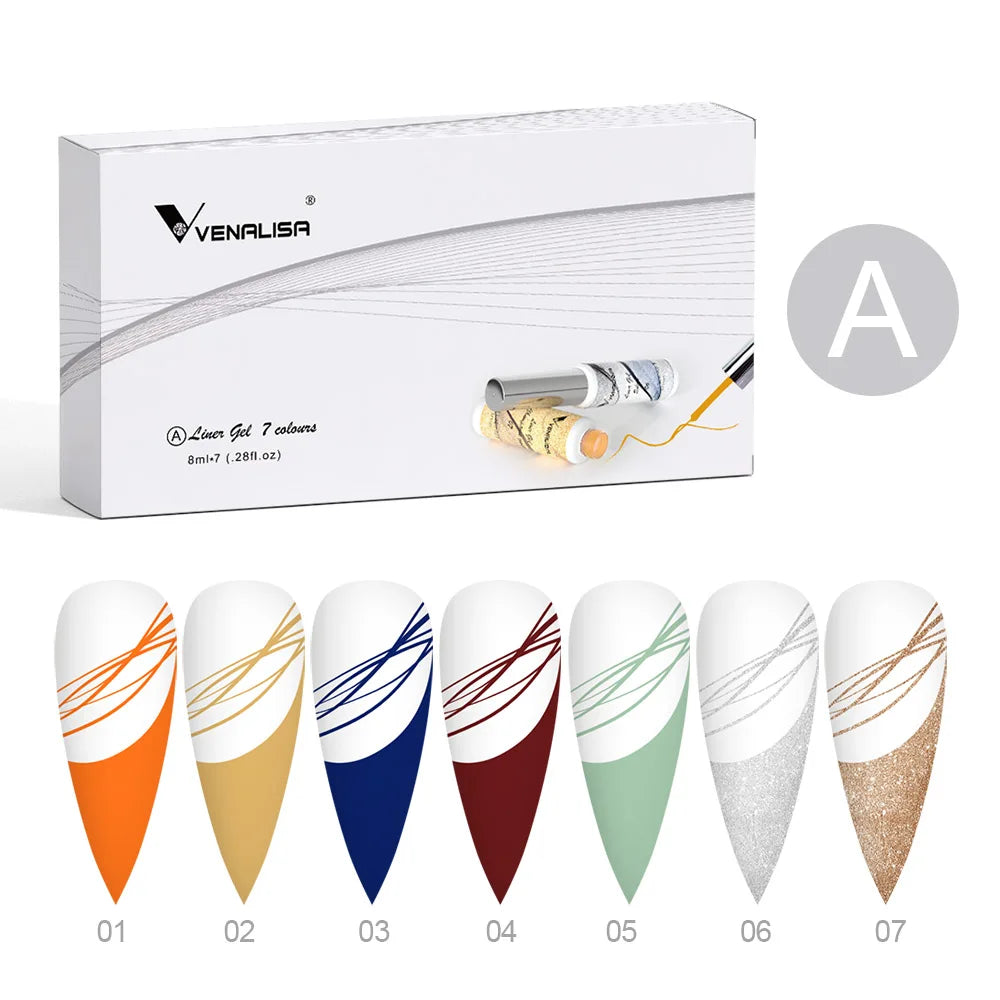 Venalisa Kit Liner Gel – 7 Colori da 8ml