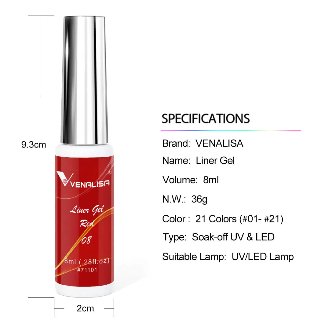 Venalisa Kit Liner Gel – 7 Colori da 8ml