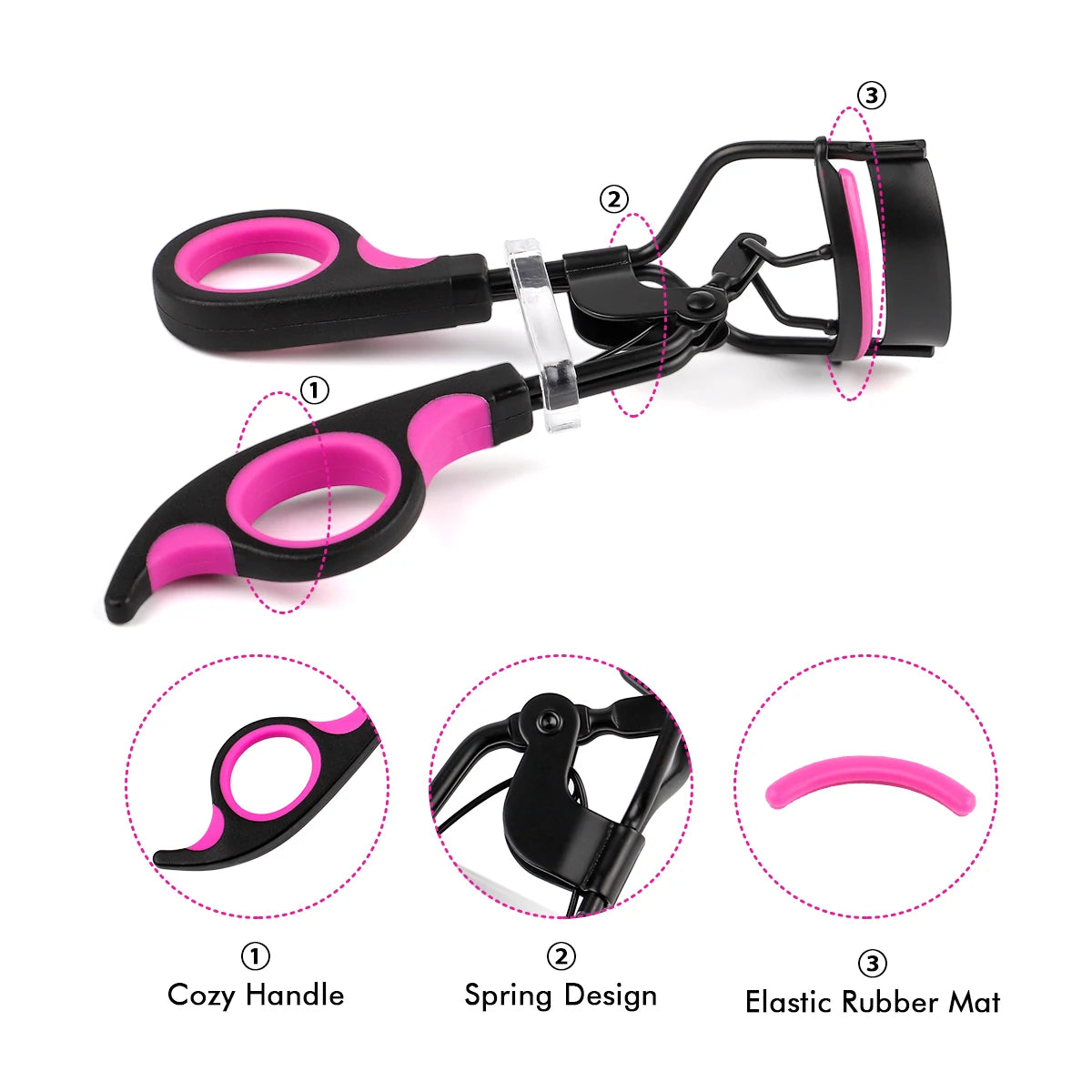 IMAGIC Eyelash Curler Professionale con Pad di Ricambio