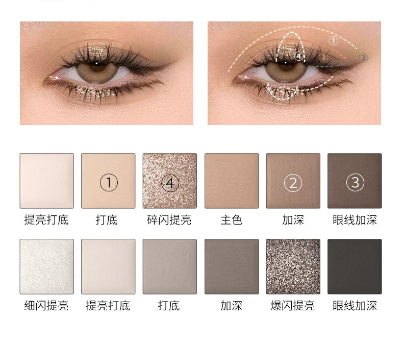 Joocyee 12 Shades Eyeshadow Palette – Long-Lasting & High Color