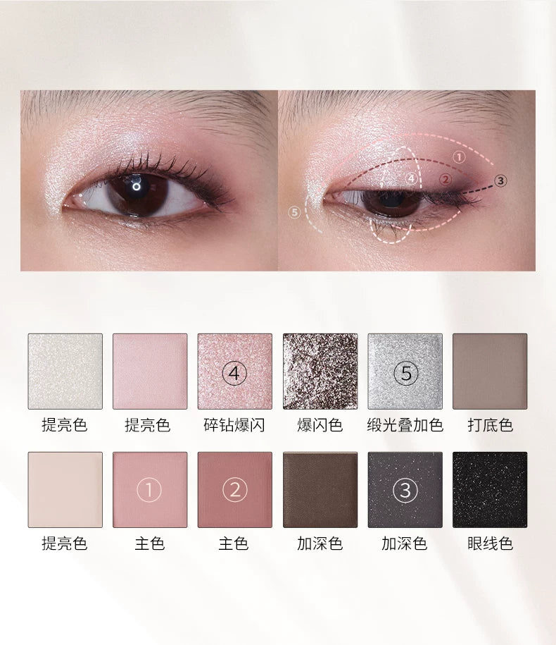 Joocyee 12 Shades Eyeshadow Palette – Long-Lasting & High Color