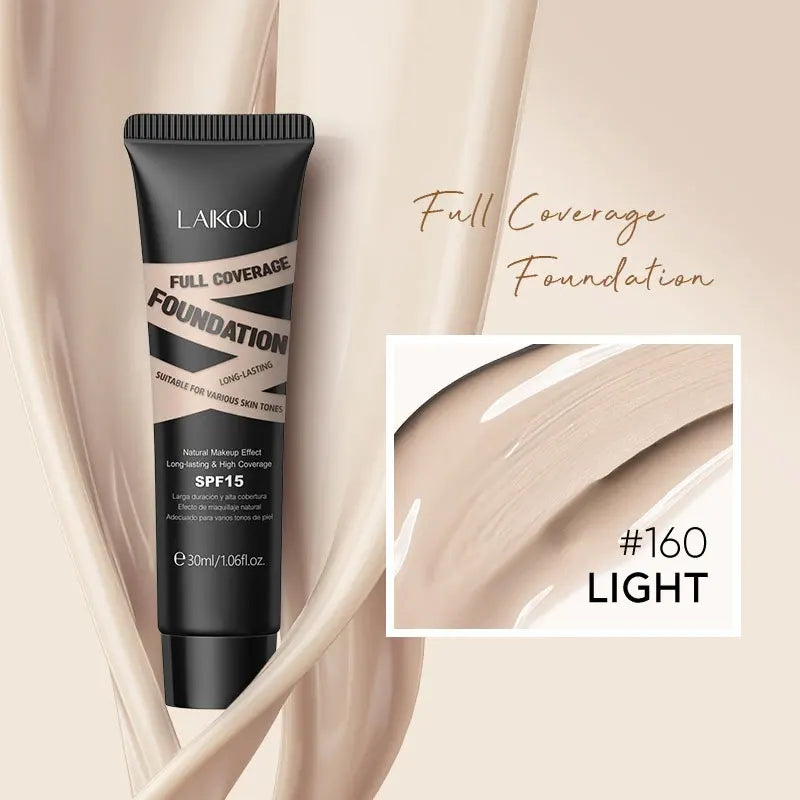 LAIKOU Full Coverage Liquid Foundation – Concealer & Brighten