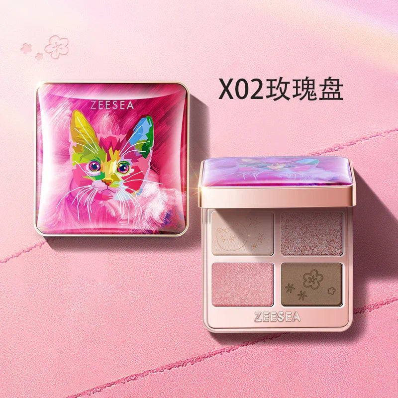 ZEESEA Cat Four Colour Eyeshadow Palette 10g