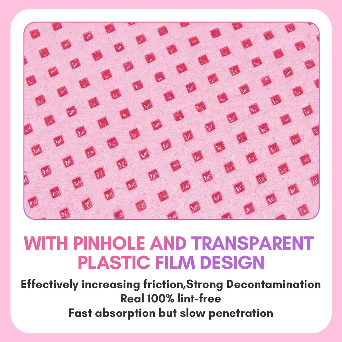 Makartt Pink Lint-Free Nail Wipes 1000pz