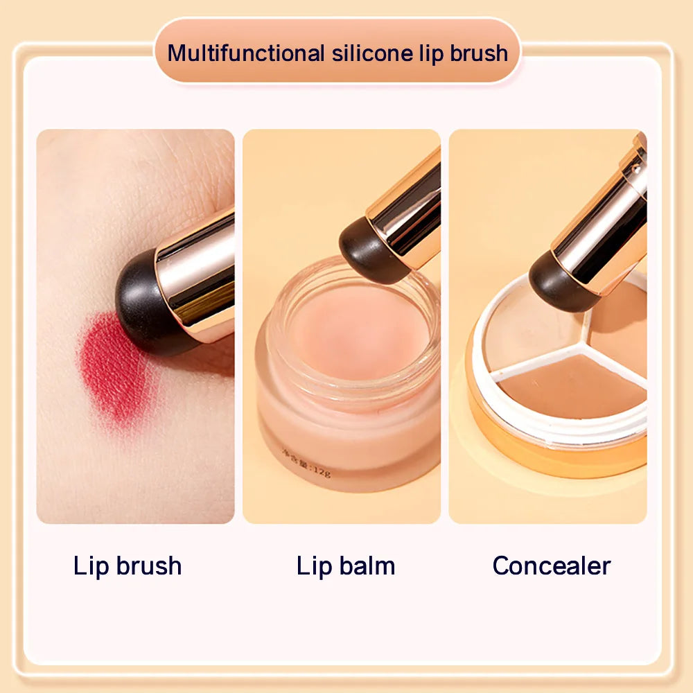 GECOMO Silicone Mini Round Head Lip Brush