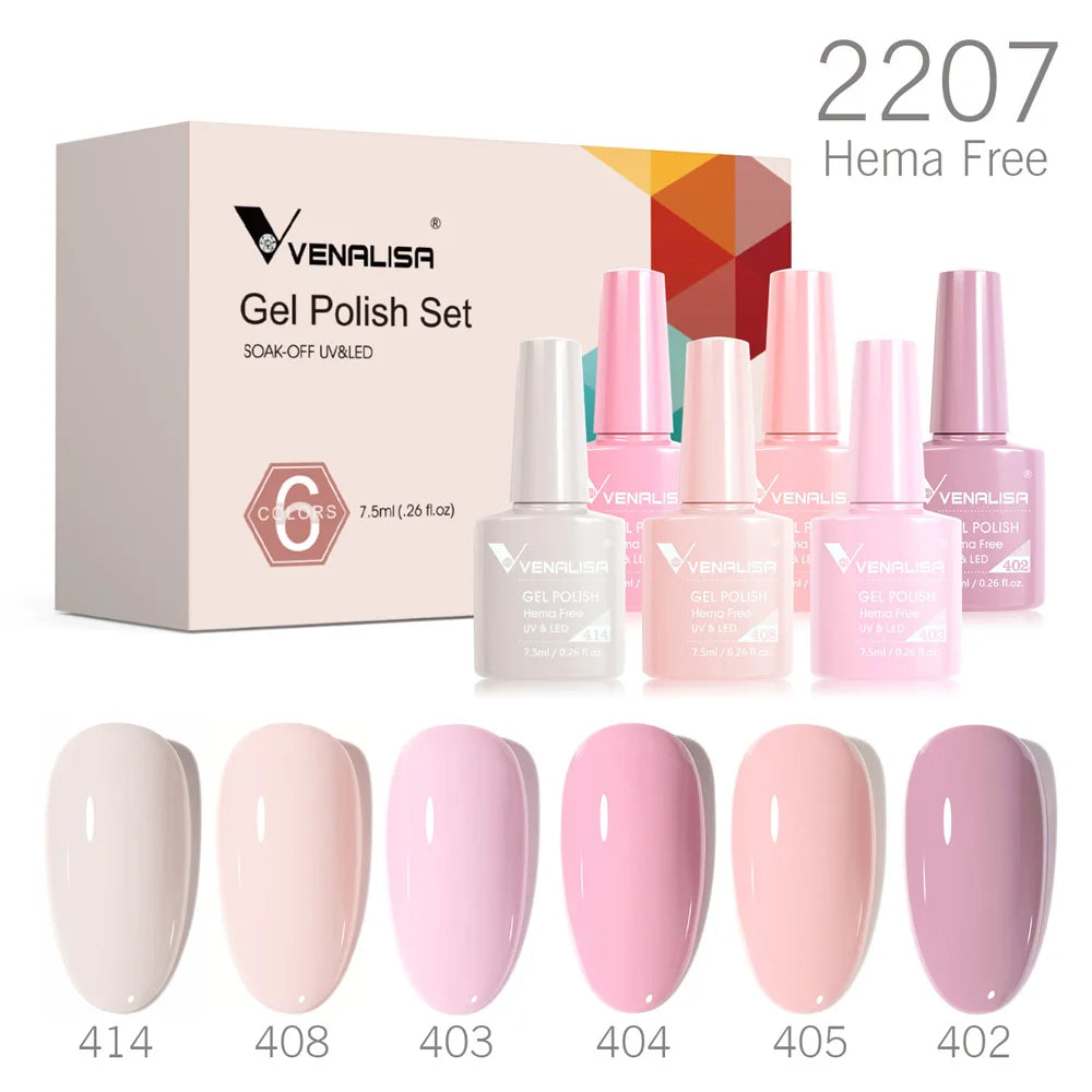 Venalisa Color Gel Semipermanente Kit – 6/12 Colori