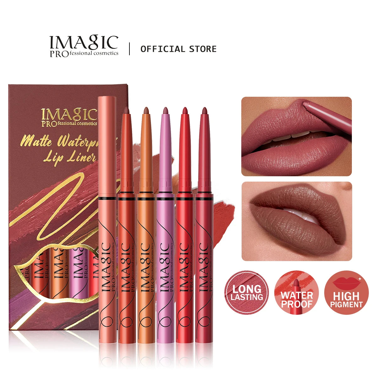 IMAGIC Lip Liner Pencil Set (6 Colori)