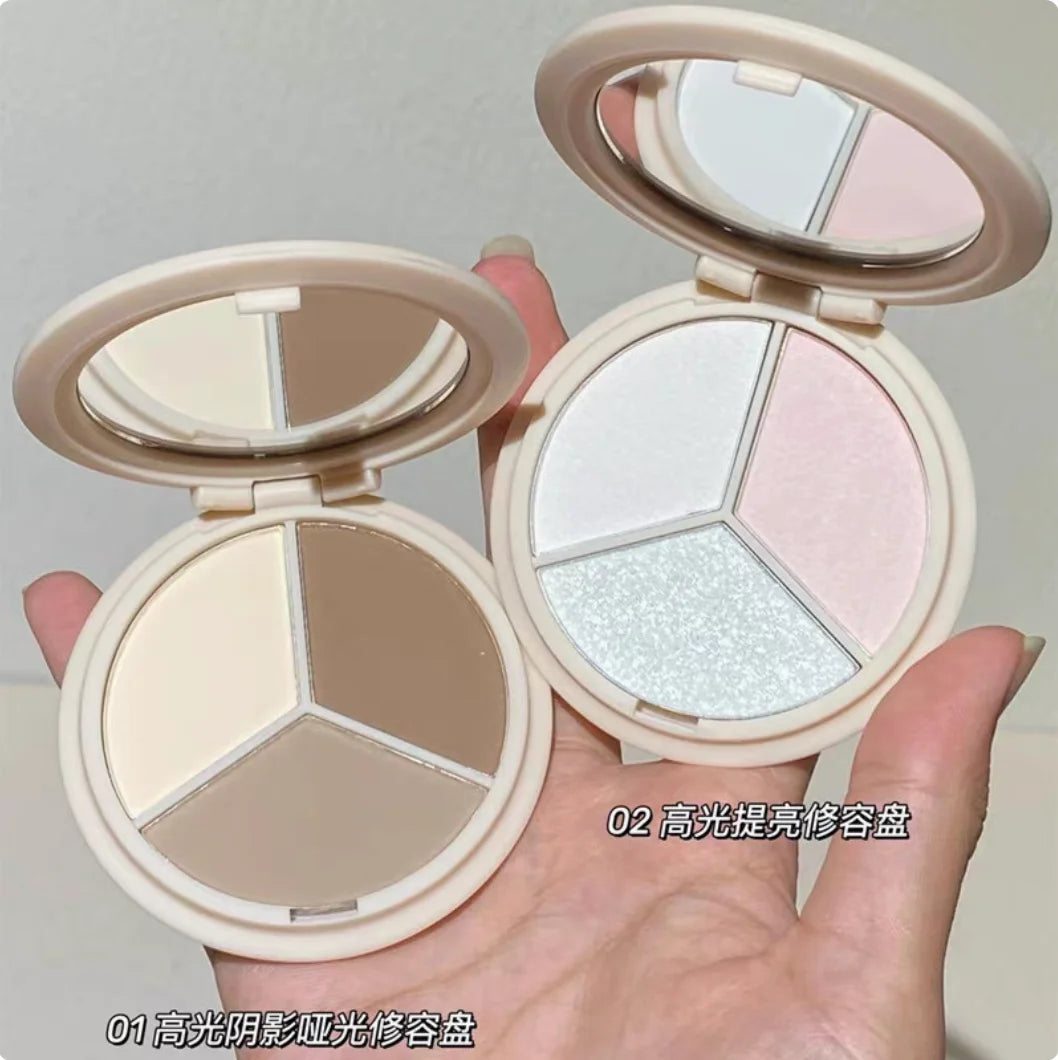 LEEMEMBER 3-Color Blush & Highlighter Palette