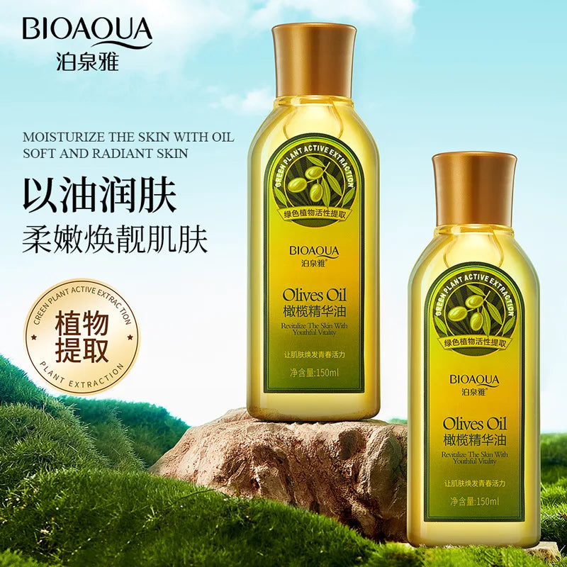 BIOAQUA Olive Essence Oil – Olio Multifunzionale per Viso, Corpo e Capelli
