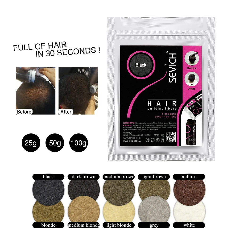 Sevich Hair Building Fibers – Fibre per Capelli (Ricarica)