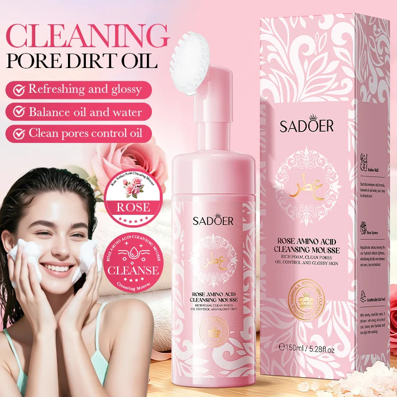 SADOER Facial Cleanser – Bamboo Charcoal / Vitamin C / Camellia / Rose