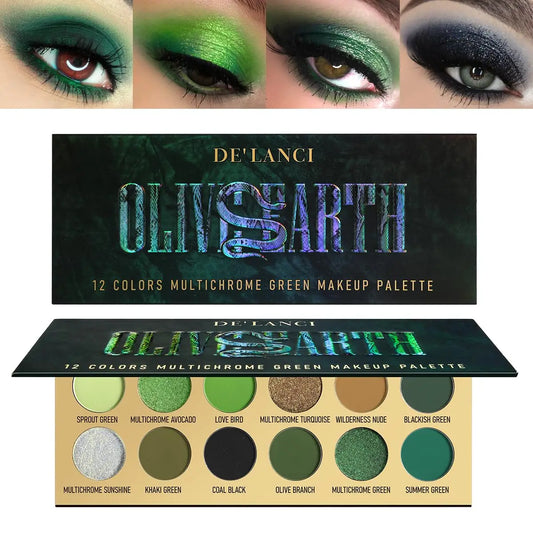 DE‘LANCI – Olive Earth 12 Colors Multichrome Green Palette