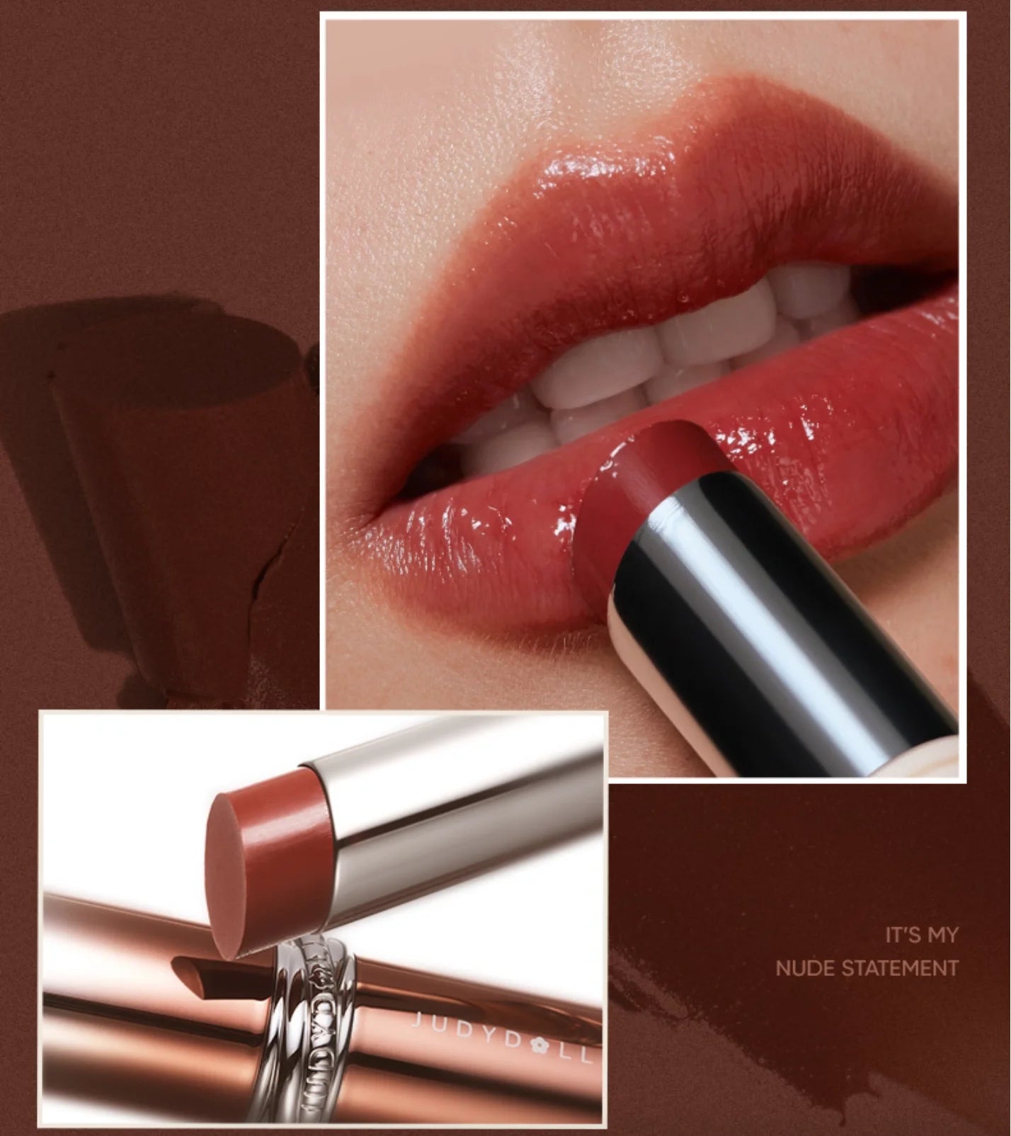 Judydoll Stay Shine Lipstick – Nude Hydrating Lip Glaze