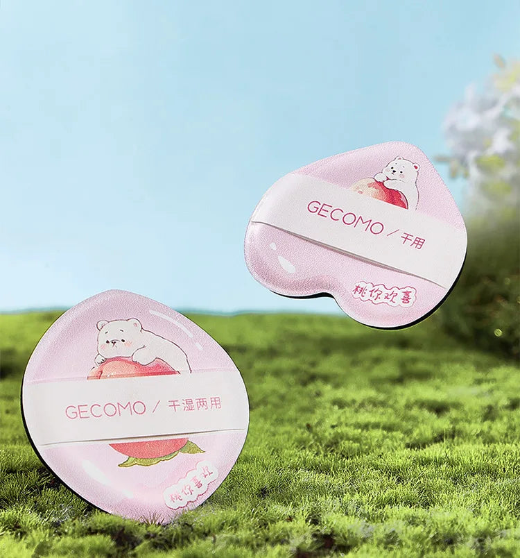 GECOMO 8-Piece Peach Powder Puff Series – Wet & Dry Dual Use (4 varianti)