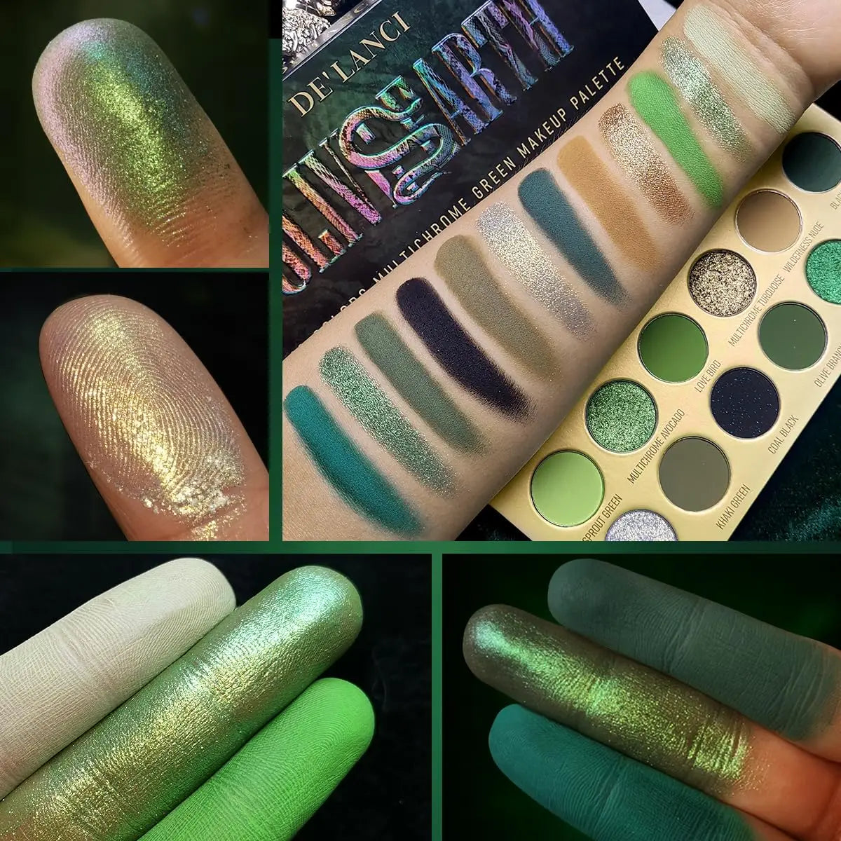 DE‘LANCI – Olive Earth 12 Colors Multichrome Green Palette