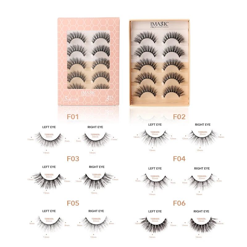 IMAGIC 3D Faux Mink Lashes – 5 Paia