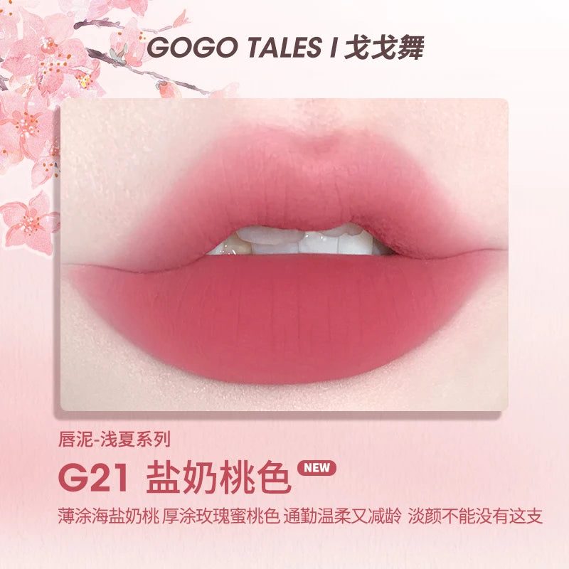Gogotales Thin Mud Gauze Lip Gloss - Velvet Matte Finish 2.6g