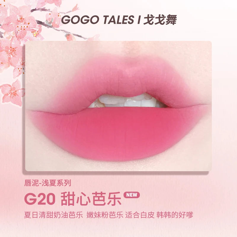 Gogotales Thin Mud Gauze Lip Gloss - Velvet Matte Finish 2.6g