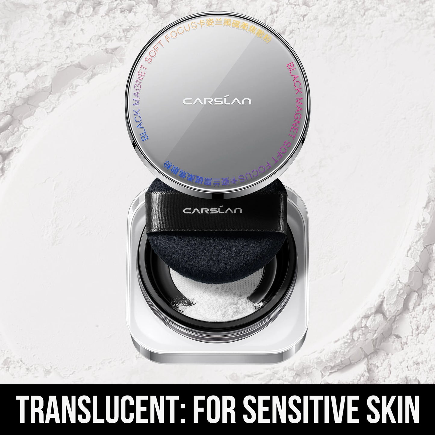 CARSLAN Black Magnetic Loose Powder – Cipria Lunga Tenuta