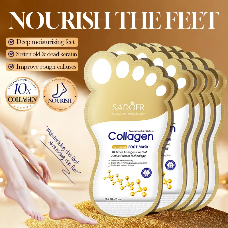 SADOER Collagen Foot Mask – Idratazione, Esfoliazione e Piedi Perfetti