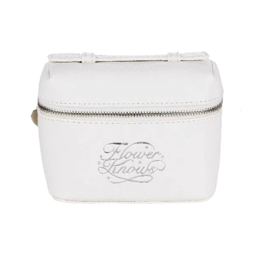 Flower Knows – White Cosmetic Bag