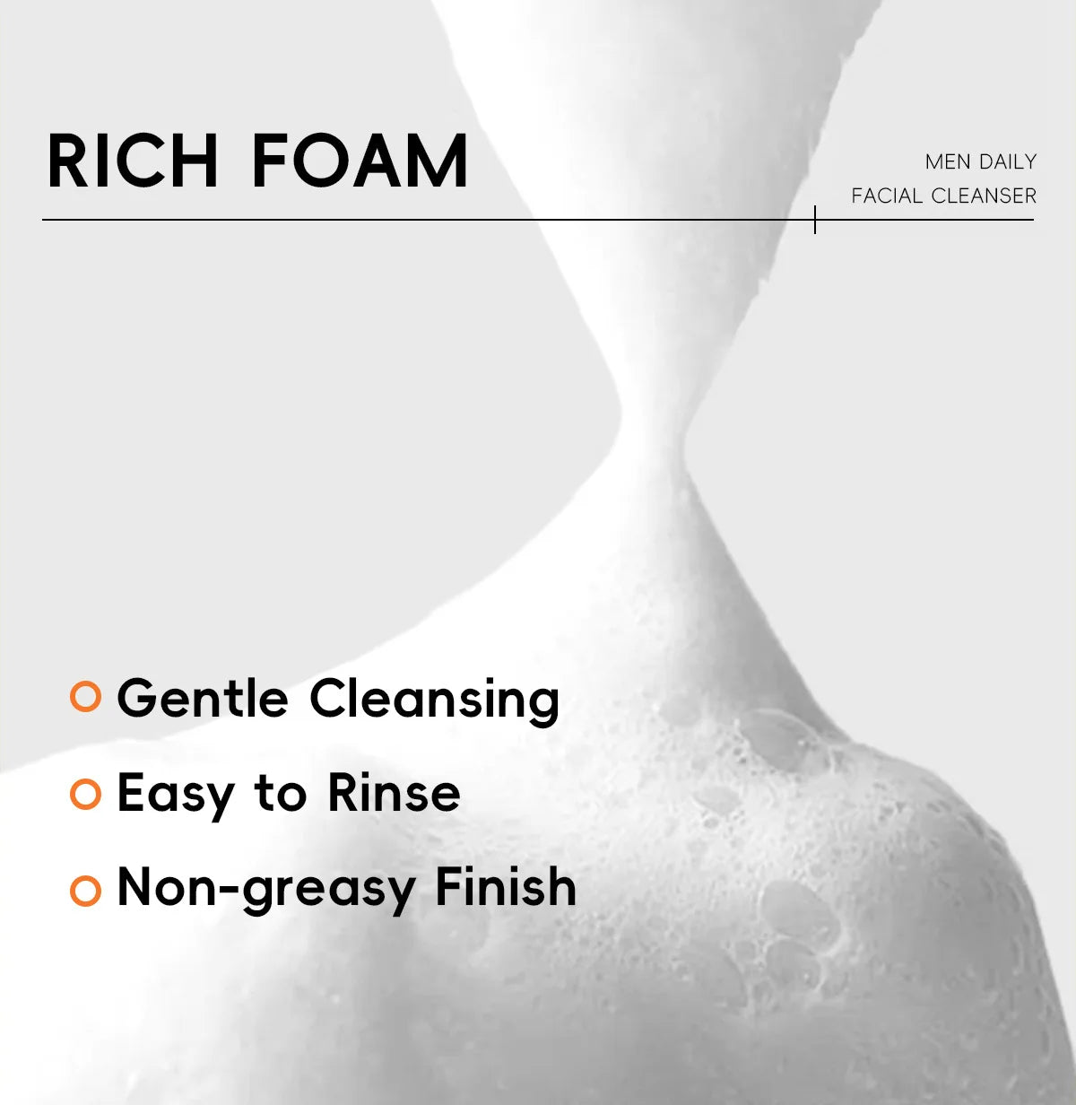 LAIKOU Men’s Facial Cleanser – Detergente Idratante e Anti-Oliosità