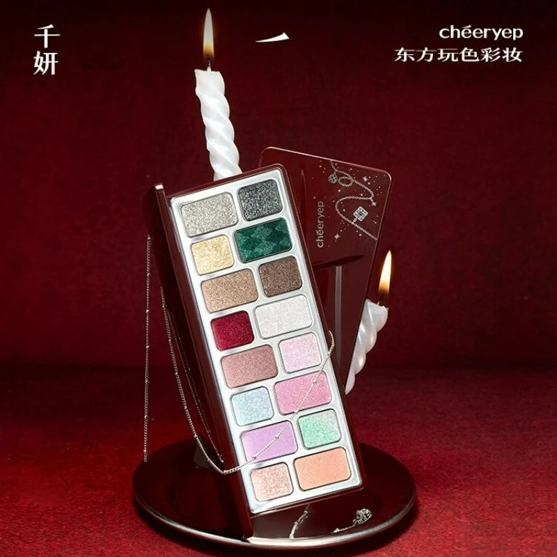Cheeryep Qianyan – Starlight Wishes Christmas Eyeshadow Palette (16 colori)