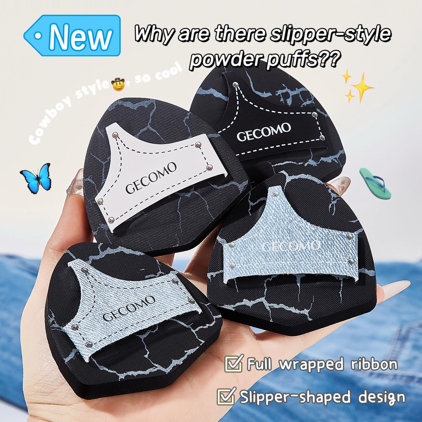 GECOMO Slipper Makeup Puff