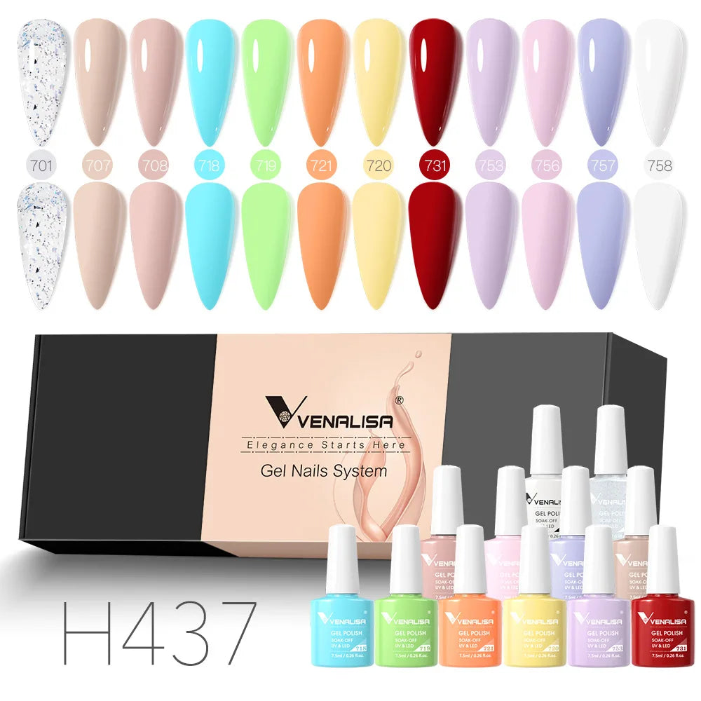 Venalisa Color Gel Semipermanente Kit – 6/12 Colori
